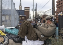 Homeless-Man-in-his-Camp-with-his-Dog.-Louisville-Jefferson-County-Kentucky-2023.-Kentucky-Documentary-Photographic-Project-II.-0DPat-McDonogh0D-2